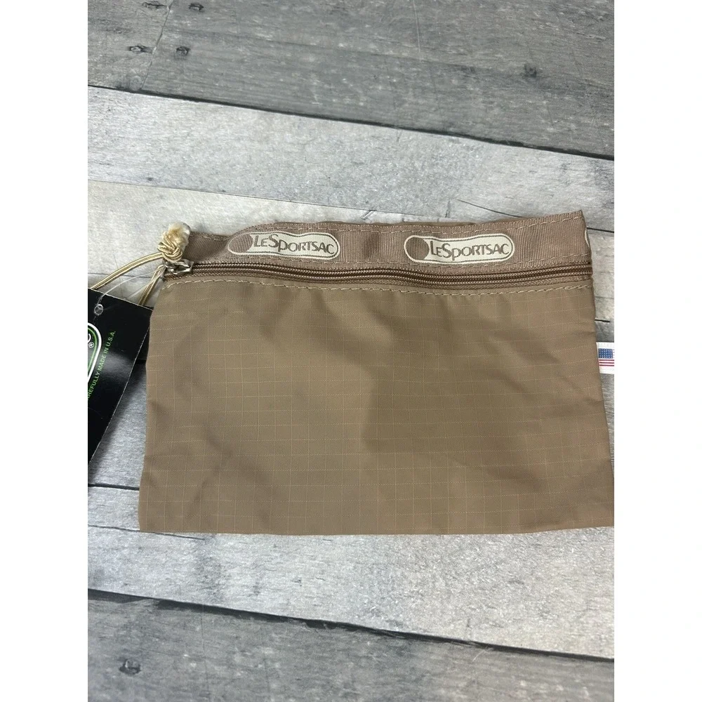 Lesportsac Beige Cosmetics Bag 11x8x4